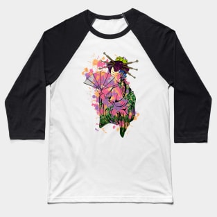 Abstract Geisha Baseball T-Shirt